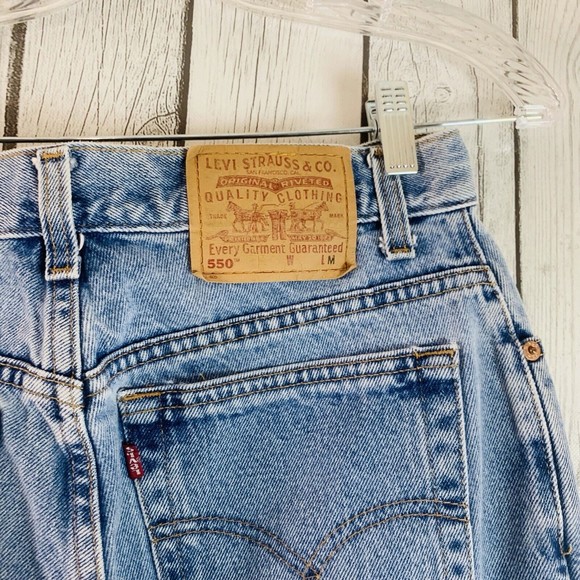 Vintage Womens Levis 550 Relaxed Fit Tapered Leg Denim Blue Jeans Size 12 Reg M - Picture 5 of 7